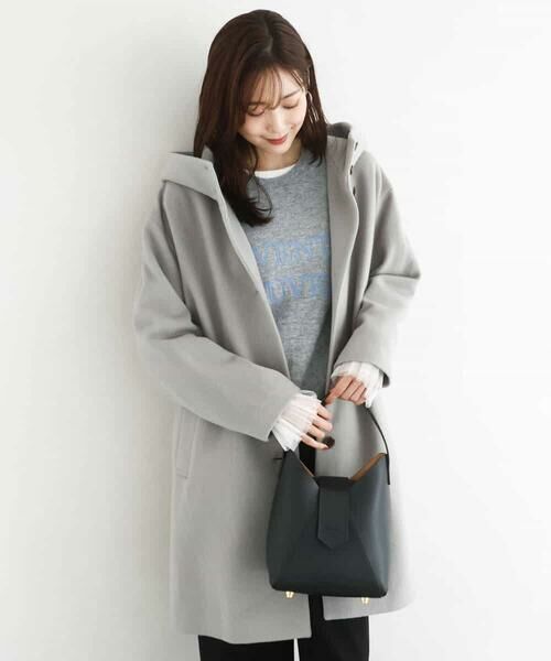 MK MICHEL KLEIN / エムケーミッシェルクラン その他アウター | SUPER100'sウール フーデットミドルコート | 詳細28