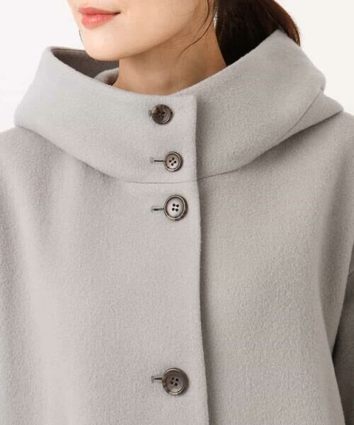 MK MICHEL KLEIN / エムケーミッシェルクラン その他アウター | SUPER100'sウール フーデットミドルコート | 詳細6