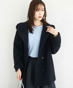 MK MICHEL KLEIN / エムケーミッシェルクラン その他アウター | [超軽量]エアリアルウール ミドル丈フーデットコート