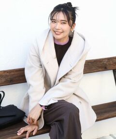 MK MICHEL KLEIN / エムケーミッシェルクラン その他アウター | [超軽量]エアリアルウール ミドル丈フーデットコート