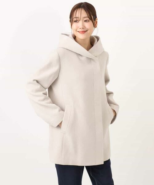 MK MICHEL KLEIN / エムケーミッシェルクラン その他アウター | [超軽量]エアリアルウール ミドル丈フーデットコート | 詳細28