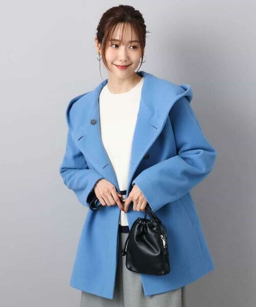 MK MICHEL KLEIN / エムケーミッシェルクラン その他アウター | [超軽量]エアリアルウール ミドル丈フーデットコート | 詳細8