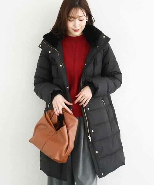 MK MICHEL KLEIN / エムケーミッシェルクラン ダウンジャケット・ベスト | ベーシックタフタ ロングダウンコート/撥水加工 | 詳細1