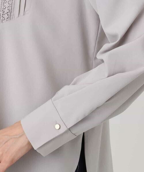 MK MICHEL KLEIN / エムケーミッシェルクラン シャツ・ブラウス | フロントピンタックレースブラウス/洗える | 詳細13