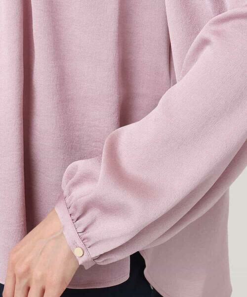 MK MICHEL KLEIN / エムケーミッシェルクラン シャツ・ブラウス | ウェーブサテンタックディティールブラウス/洗える | 詳細16