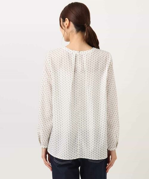 MK MICHEL KLEIN / エムケーミッシェルクラン シャツ・ブラウス | ボウタイ風幾何柄ブラウス/洗える | 詳細14