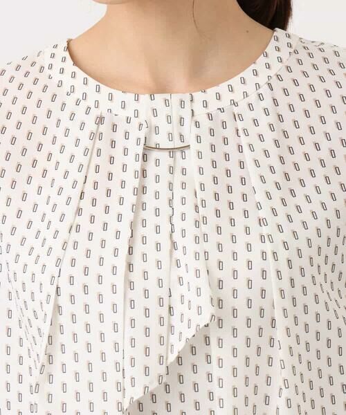 MK MICHEL KLEIN / エムケーミッシェルクラン シャツ・ブラウス | ボウタイ風幾何柄ブラウス/洗える | 詳細15