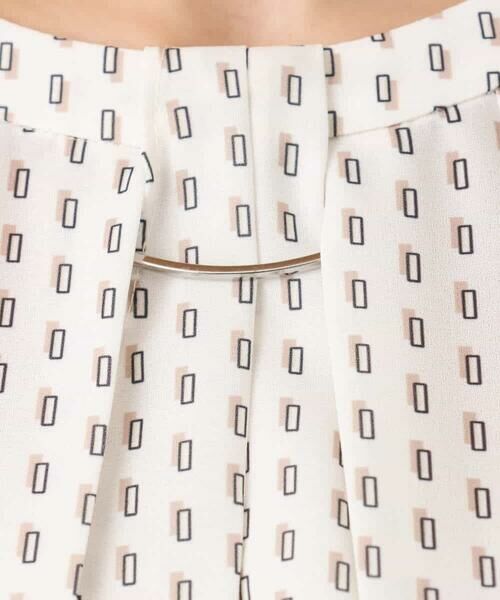 MK MICHEL KLEIN / エムケーミッシェルクラン シャツ・ブラウス | ボウタイ風幾何柄ブラウス/洗える | 詳細16