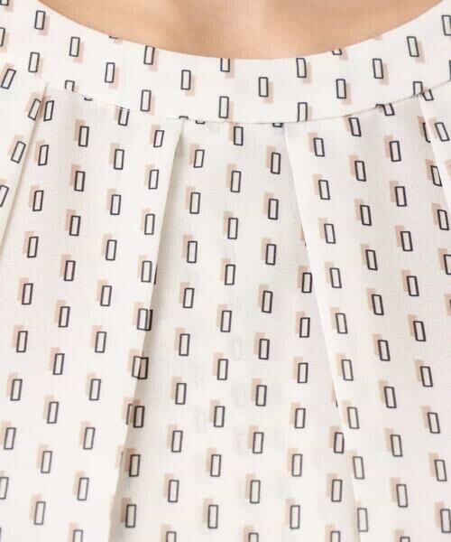 MK MICHEL KLEIN / エムケーミッシェルクラン シャツ・ブラウス | ボウタイ風幾何柄ブラウス/洗える | 詳細25