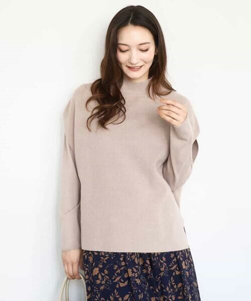 MK MICHEL KLEIN / エムケーミッシェルクラン ニット・セーター | ハイネックジレ×クルーネックニット ツインセット | 詳細14