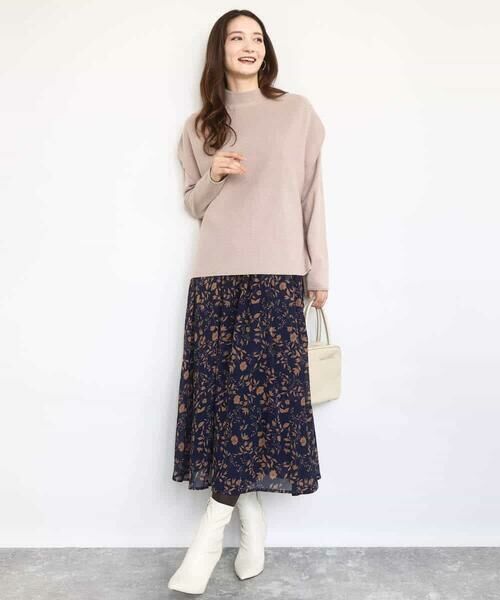 MK MICHEL KLEIN / エムケーミッシェルクラン ニット・セーター | ハイネックジレ×クルーネックニット ツインセット | 詳細17