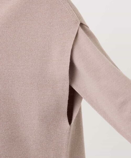 MK MICHEL KLEIN / エムケーミッシェルクラン ニット・セーター | ハイネックジレ×クルーネックニット ツインセット | 詳細22