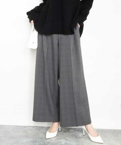 MK MICHEL KLEIN / エムケーミッシェルクラン その他パンツ | ストレートワイドシルエットパンツ（無地・チェック）/洗える