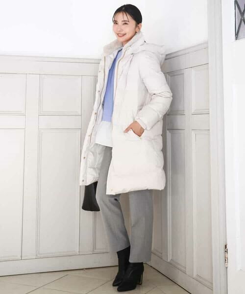 MK MICHEL KLEIN / エムケーミッシェルクラン チノ・ワークパンツ | ツイード調両面起毛テーパードパンツ/洗える | 詳細14