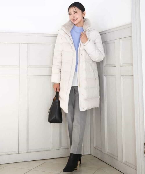 MK MICHEL KLEIN / エムケーミッシェルクラン チノ・ワークパンツ | ツイード調両面起毛テーパードパンツ/洗える | 詳細16