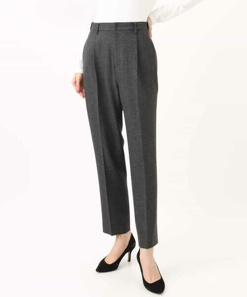 MK MICHEL KLEIN / エムケーミッシェルクラン チノ・ワークパンツ | ツイード調両面起毛テーパードパンツ/洗える | 詳細26