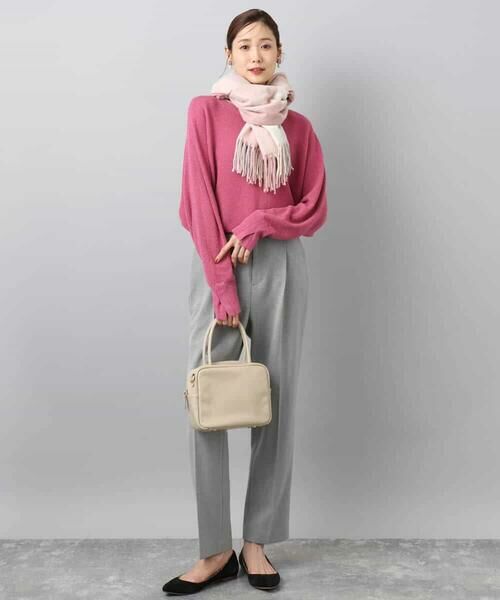 MK MICHEL KLEIN / エムケーミッシェルクラン チノ・ワークパンツ | ツイード調両面起毛テーパードパンツ/洗える | 詳細6