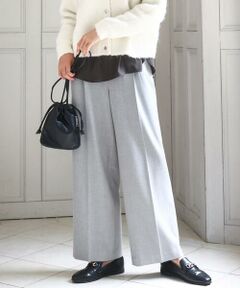 MK MICHEL KLEIN / エムケーミッシェルクラン その他パンツ | ツイード調両面起毛ワイドパンツ/洗える