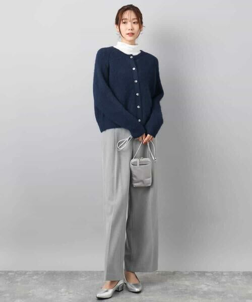 MK MICHEL KLEIN / エムケーミッシェルクラン その他パンツ | ツイード調両面起毛ワイドパンツ/洗える | 詳細15