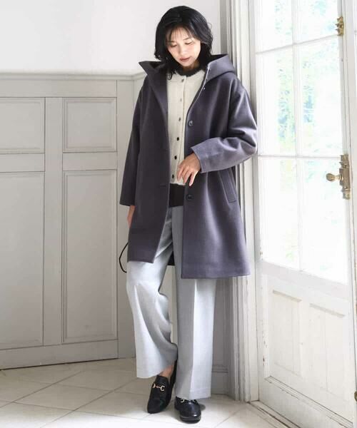 MK MICHEL KLEIN / エムケーミッシェルクラン その他パンツ | ツイード調両面起毛ワイドパンツ/洗える | 詳細25