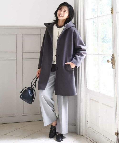 MK MICHEL KLEIN / エムケーミッシェルクラン その他パンツ | ツイード調両面起毛ワイドパンツ/洗える | 詳細28