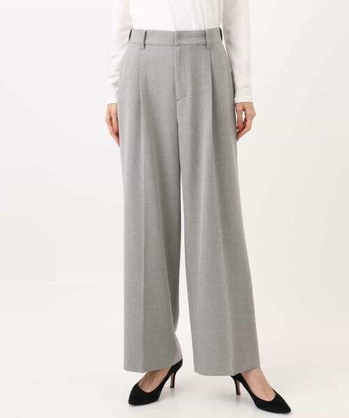 MK MICHEL KLEIN / エムケーミッシェルクラン その他パンツ | ツイード調両面起毛ワイドパンツ/洗える | 詳細29