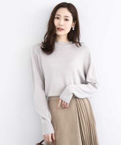 MK MICHEL KLEIN / エムケーミッシェルクラン ニット・セーター | キラキラ ラメニットプルオーバー/洗える