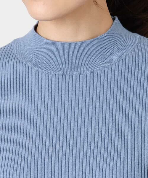 MK MICHEL KLEIN / エムケーミッシェルクラン ニット・セーター | 千鳥格子柄シフォンレイヤード風ハイゲージニット/洗える | 詳細16