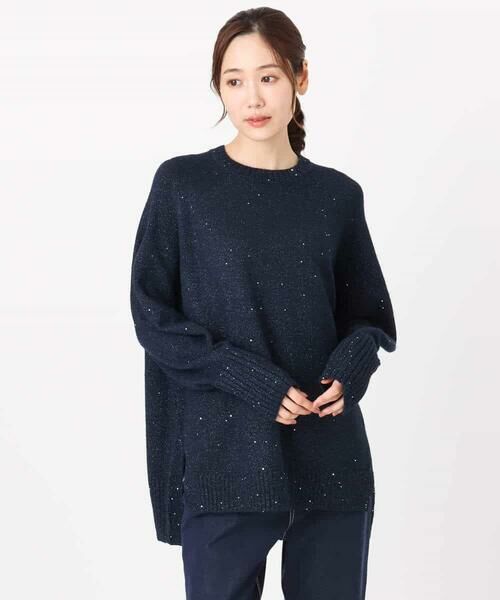 MK MICHEL KLEIN / エムケーミッシェルクラン ニット・セーター | ミニスパンコールキラキラニット/洗える | 詳細12