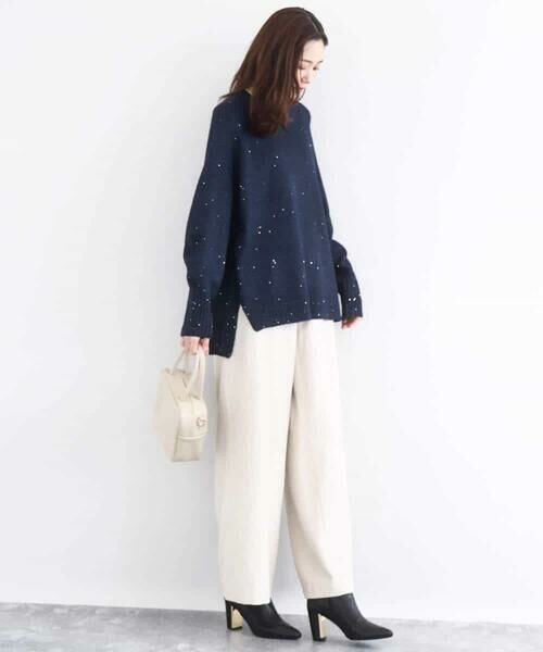 MK MICHEL KLEIN / エムケーミッシェルクラン ニット・セーター | ミニスパンコールキラキラニット/洗える | 詳細18