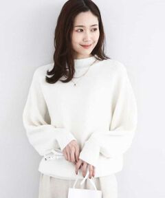 MK MICHEL KLEIN / エムケーミッシェルクラン ニット・セーター | シャドーボーダー調ドルマンニット/洗える