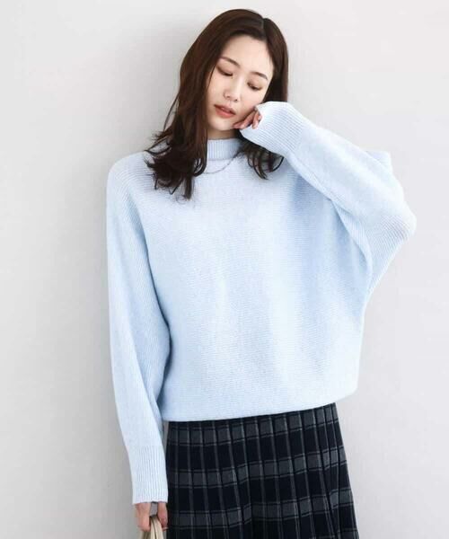 MK MICHEL KLEIN / エムケーミッシェルクラン ニット・セーター | シャドーボーダー調ドルマンニット/洗える | 詳細13