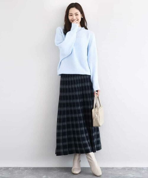 MK MICHEL KLEIN / エムケーミッシェルクラン ニット・セーター | シャドーボーダー調ドルマンニット/洗える | 詳細16