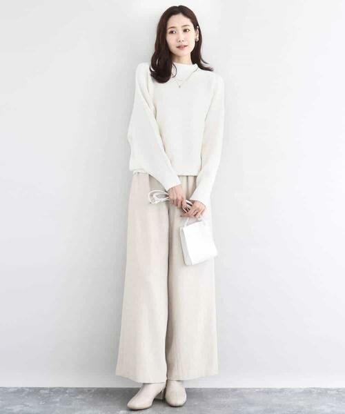 MK MICHEL KLEIN / エムケーミッシェルクラン ニット・セーター | シャドーボーダー調ドルマンニット/洗える | 詳細2