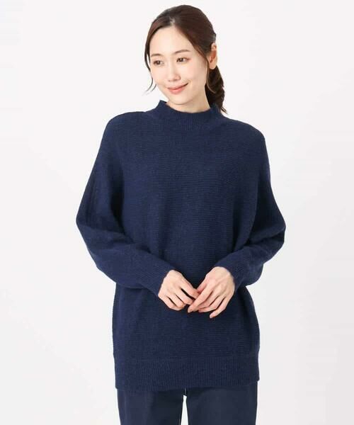 MK MICHEL KLEIN / エムケーミッシェルクラン ニット・セーター | シャドーボーダー調ドルマンニット/洗える | 詳細24