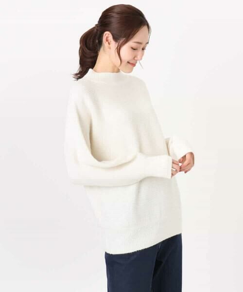 MK MICHEL KLEIN / エムケーミッシェルクラン ニット・セーター | シャドーボーダー調ドルマンニット/洗える | 詳細26