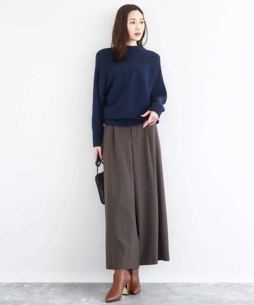 MK MICHEL KLEIN / エムケーミッシェルクラン ニット・セーター | シャドーボーダー調ドルマンニット/洗える | 詳細6