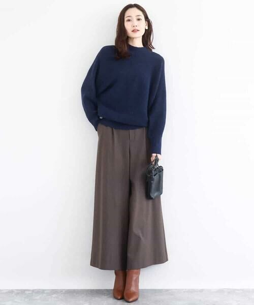 MK MICHEL KLEIN / エムケーミッシェルクラン ニット・セーター | シャドーボーダー調ドルマンニット/洗える | 詳細8