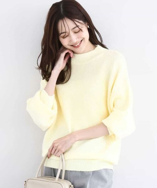 MK MICHEL KLEIN / エムケーミッシェルクラン ニット・セーター | シャドーボーダー調ドルマンニット/洗える | 詳細9