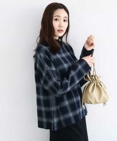 MK MICHEL KLEIN / エムケーミッシェルクラン ニット・セーター | チェック柄ニットプルオーバー/洗える