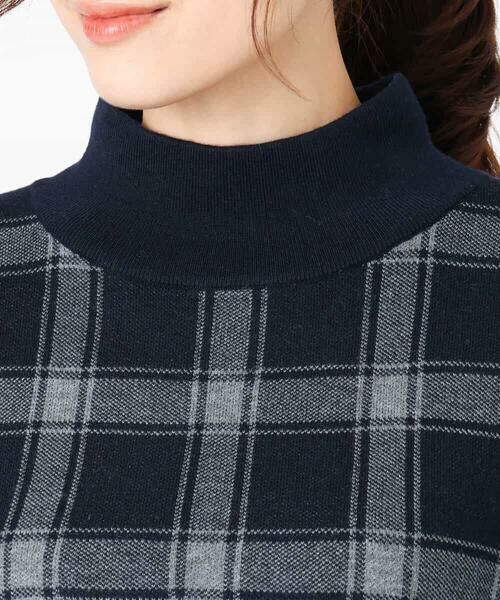 MK MICHEL KLEIN / エムケーミッシェルクラン ニット・セーター | チェック柄ニットプルオーバー/洗える | 詳細18