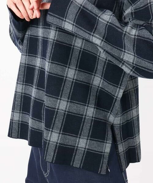 MK MICHEL KLEIN / エムケーミッシェルクラン ニット・セーター | チェック柄ニットプルオーバー/洗える | 詳細20