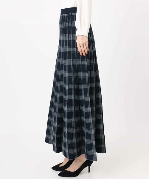 MK MICHEL KLEIN / エムケーミッシェルクラン ロング・マキシ丈スカート | チェック柄プリーツニットスカート/洗える | 詳細25