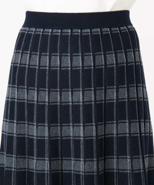 MK MICHEL KLEIN / エムケーミッシェルクラン ロング・マキシ丈スカート | チェック柄プリーツニットスカート/洗える | 詳細27