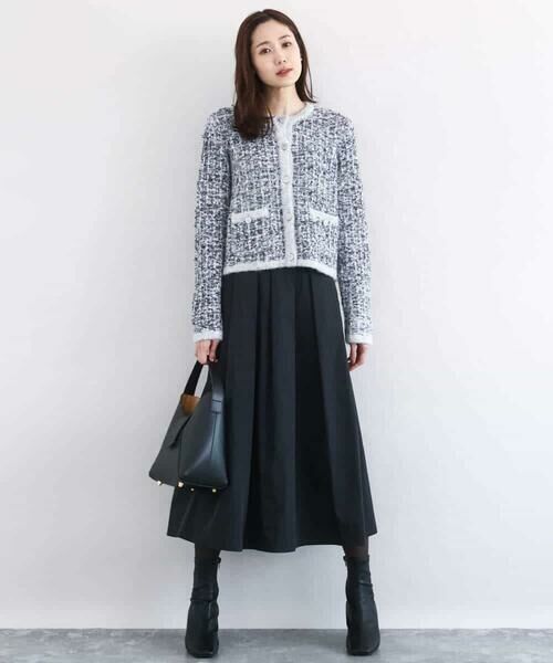 MK MICHEL KLEIN / エムケーミッシェルクラン ロング・マキシ丈スカート | メモリータフタ タックフレアスカート/洗える | 詳細5