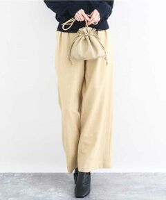 MK MICHEL KLEIN / エムケーミッシェルクラン チノ・ワークパンツ | カラーツイードワイドパンツ/洗える