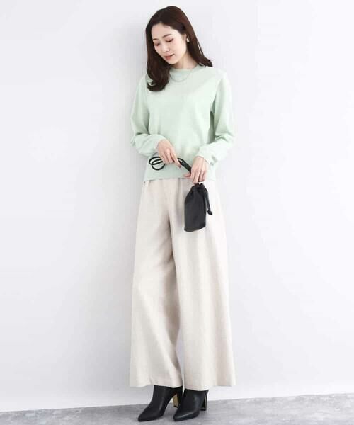 MK MICHEL KLEIN / エムケーミッシェルクラン チノ・ワークパンツ | カラーツイードワイドパンツ/洗える | 詳細19