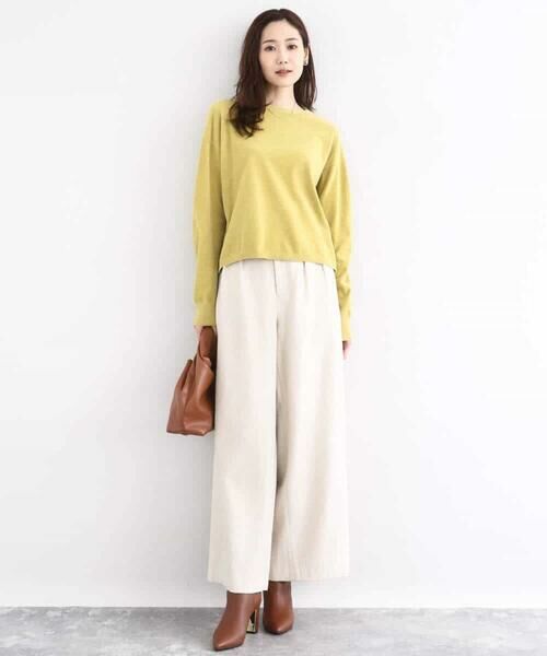 MK MICHEL KLEIN / エムケーミッシェルクラン チノ・ワークパンツ | カラーツイードワイドパンツ/洗える | 詳細23