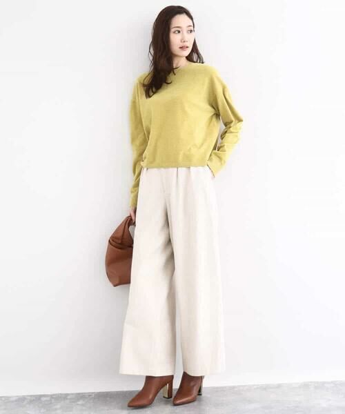 MK MICHEL KLEIN / エムケーミッシェルクラン チノ・ワークパンツ | カラーツイードワイドパンツ/洗える | 詳細25