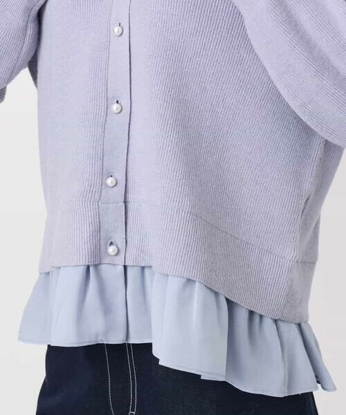 MK MICHEL KLEIN / エムケーミッシェルクラン カーディガン・ボレロ | ペプラムデザインVネックニットカーディガン/洗える | 詳細21